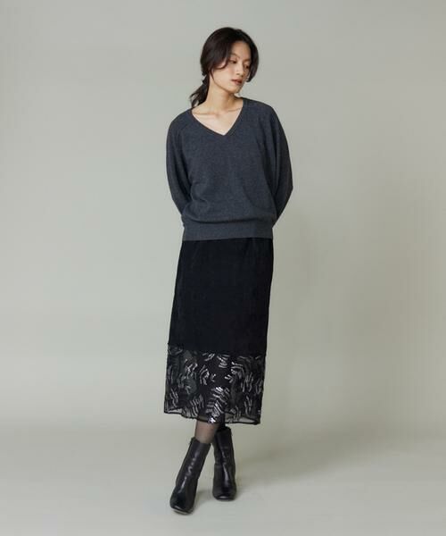 INED / イネド ミニ・ひざ丈スカート | ベルベットスカート | 詳細2