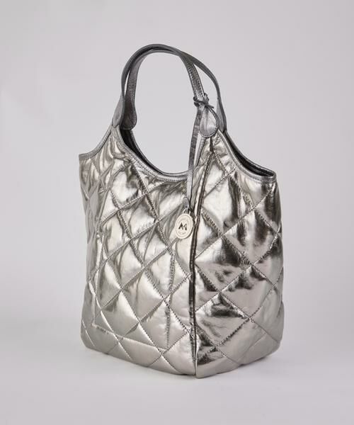 INED / イネド ハンドバッグ | メタリックキルティングトートバッグ《MARCO MASI》 | 詳細2