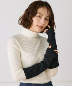 INED / イネド 手袋 | ミドルゲージカシミヤ リブアームウォーマー《ASAUCE MELER》