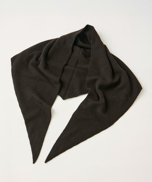 INED / イネド マフラー・ショール・スヌード・ストール | シームレストライアングルカシミヤニットストール《ASAUCE MELER》 | 詳細1