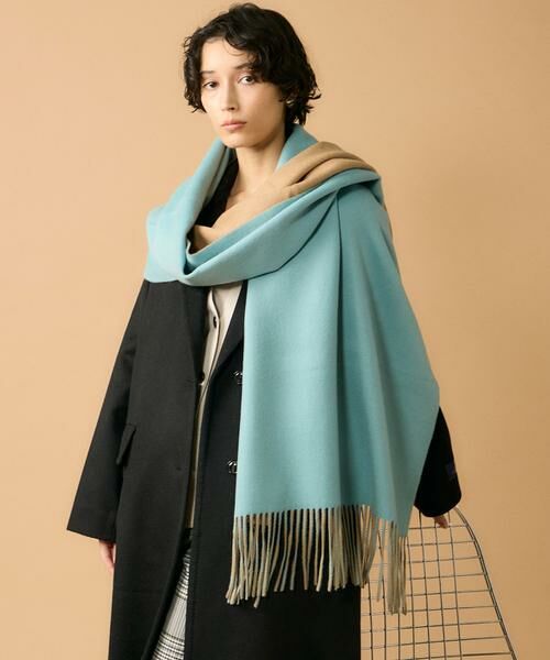 INED / イネド マフラー・ショール・スヌード・ストール | スポンディッシュカシミヤリバーシブルストール《ASAUCE MELER》 | 詳細1