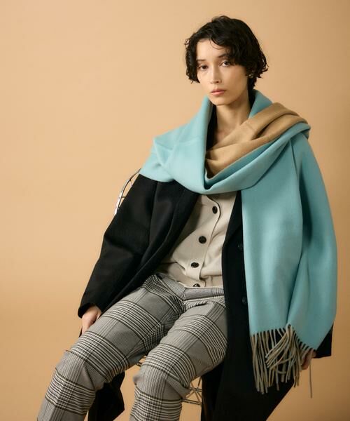 INED / イネド マフラー・ショール・スヌード・ストール | スポンディッシュカシミヤリバーシブルストール《ASAUCE MELER》 | 詳細3