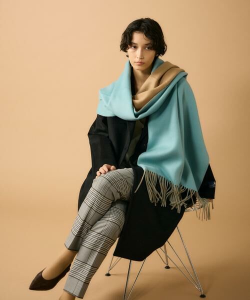 INED / イネド マフラー・ショール・スヌード・ストール | スポンディッシュカシミヤリバーシブルストール《ASAUCE MELER》 | 詳細4