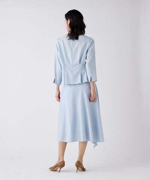 INED / イネド ミニ・ひざ丈スカート | 《大きいサイズ》ハイカウントフラノ アシンメトリーフレアスカート | 詳細9