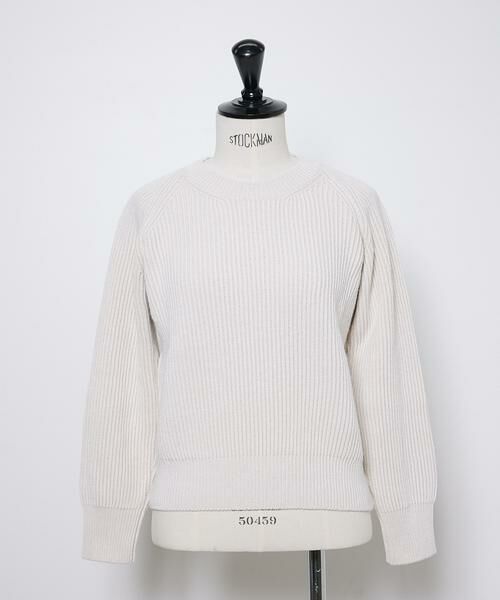 INED / イネド ニット・セーター | CASHEART カシミヤリブ編みニット（ベージュ2）