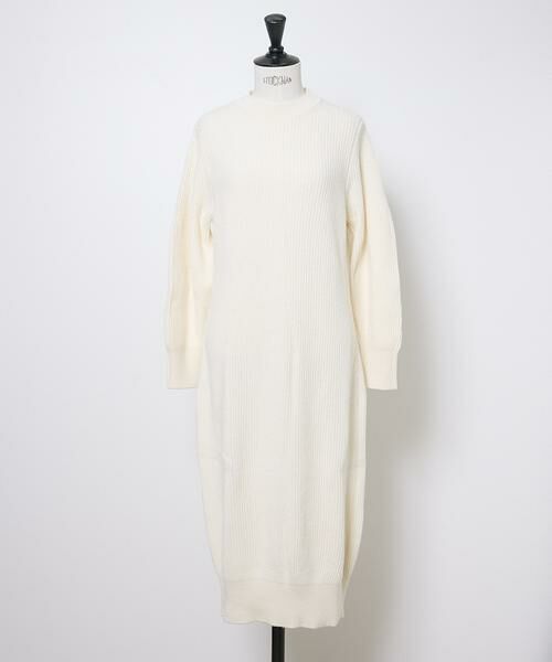 INED / イネド ミニ丈・ひざ丈ワンピース | CASHEART カシミヤニットワンピース（オフホワイト1）