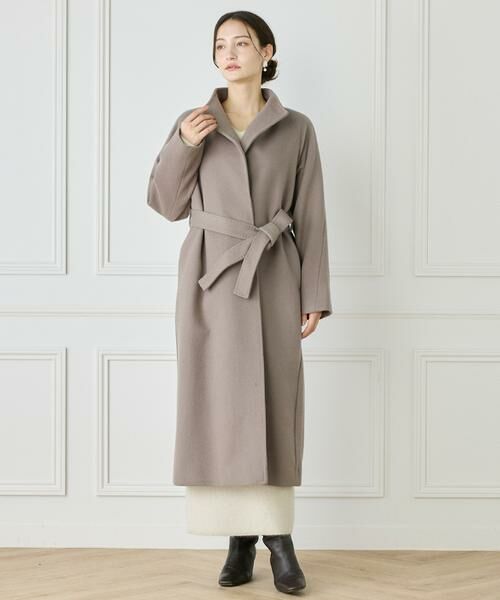 INED / イネド その他アウター | 《大きいサイズ》スタンドカラーラグランスリーブコート | 詳細10