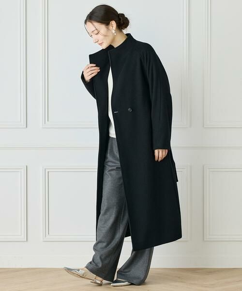 INED / イネド その他アウター | 《大きいサイズ》スタンドカラーラグランスリーブコート | 詳細14