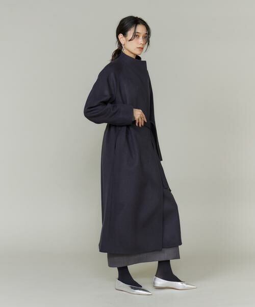 INED / イネド その他アウター | 《大きいサイズ》スタンドカラーラグランスリーブコート | 詳細7