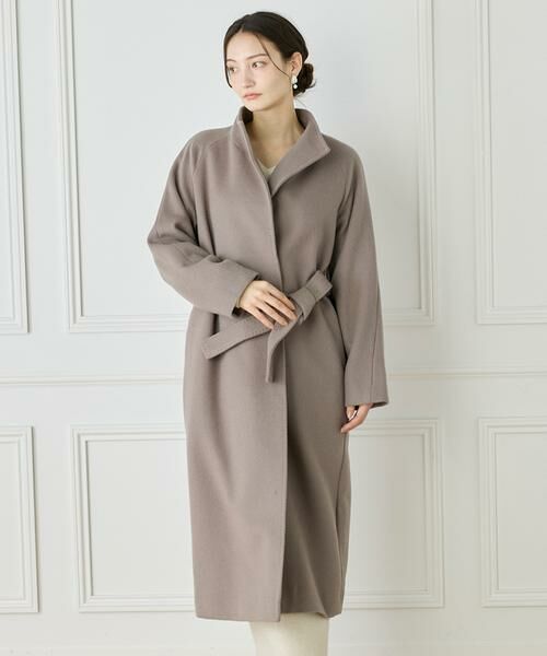INED / イネド その他アウター | 《大きいサイズ》スタンドカラーラグランスリーブコート | 詳細9
