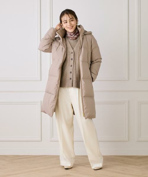 INED / イネド ダウンジャケット・ベスト | 《大きいサイズ》ロング丈 スタンドカラーダウンコート | 詳細10