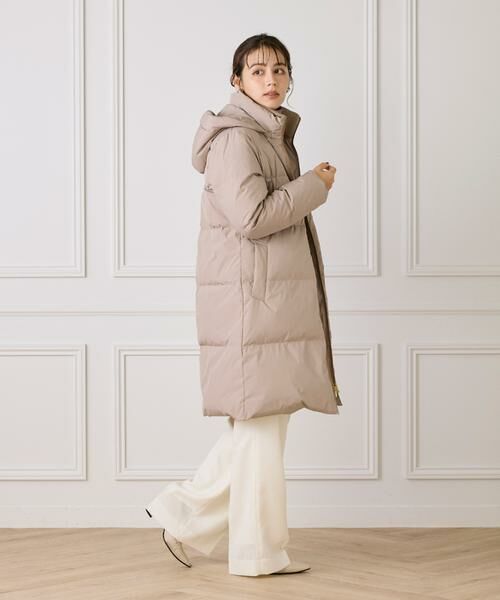INED / イネド ダウンジャケット・ベスト | 《大きいサイズ》ロング丈 スタンドカラーダウンコート | 詳細11