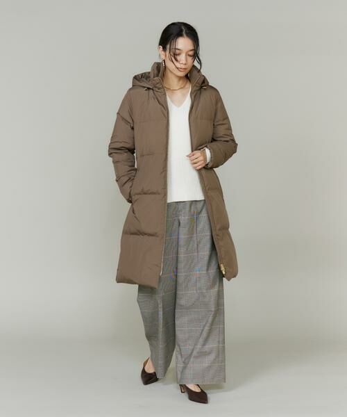 INED / イネド ダウンジャケット・ベスト | 《大きいサイズ》ロング丈 スタンドカラーダウンコート | 詳細3