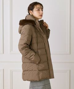 INED / イネド ダウンジャケット・ベスト | 《大きいサイズ》フェイクファーフードミドルダウンコート《WEB限定》