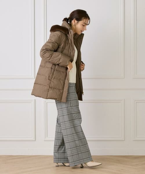 INED / イネド ダウンジャケット・ベスト | 《大きいサイズ》フェイクファーフードミドルダウンコート《WEB限定》 | 詳細10