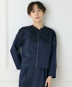 INED / イネド ブルゾン | 《大きいサイズ》フロントジップブルゾン《la veille by SUPERIOR CLOSET》