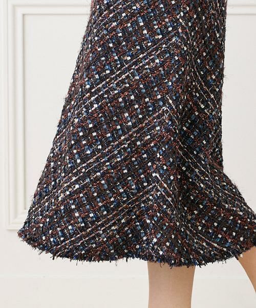 INED / イネド ミニ・ひざ丈スカート | 《大きいサイズ》ツイードスカート《TOURNIER/トゥルニエ》 | 詳細11