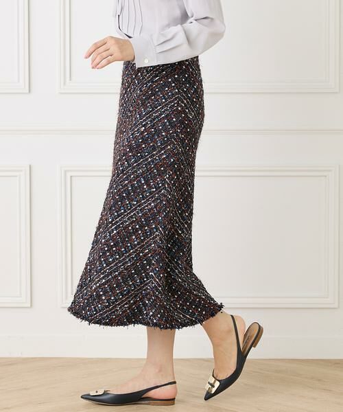 INED / イネド ミニ・ひざ丈スカート | 《大きいサイズ》ツイードスカート《TOURNIER/トゥルニエ》 | 詳細7