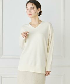 INED / イネド ニット・セーター | 《WEB限定カラー》カシミヤ混Vネックチュニックニット 　