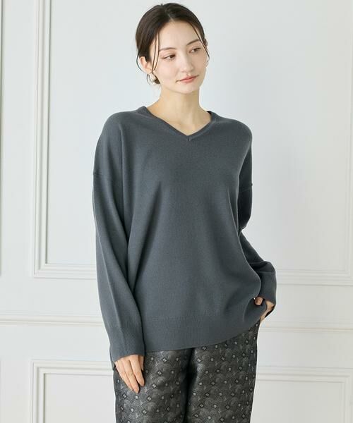 INED / イネド ニット・セーター | 《WEB限定カラー》カシミヤ混Vネックチュニックニット 　 | 詳細14
