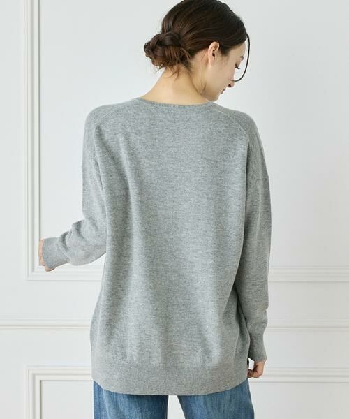 INED / イネド ニット・セーター | 《WEB限定カラー》カシミヤ混Vネックチュニックニット 　 | 詳細4