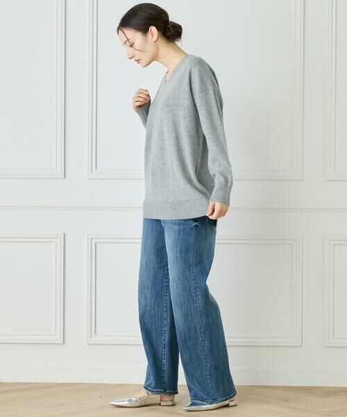 INED / イネド ニット・セーター | 《WEB限定カラー》カシミヤ混Vネックチュニックニット 　 | 詳細6