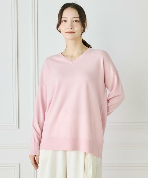 INED / イネド ニット・セーター | 《WEB限定カラー》カシミヤ混Vネックチュニックニット 　 | 詳細7