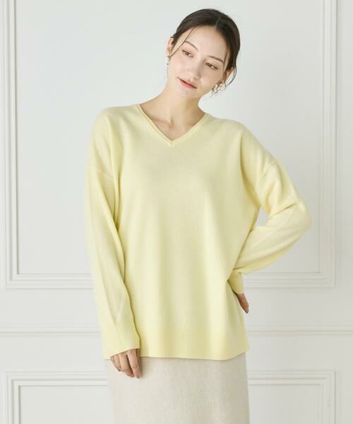 INED / イネド ニット・セーター | 《WEB限定カラー》カシミヤ混Vネックチュニックニット 　 | 詳細9