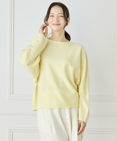 INED / イネド ニット・セーター | 《WEB限定カラー》カシミヤ混ドルマンスリーブニット(イエロー)