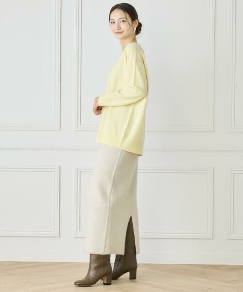 INED / イネド ニット・セーター | 《大きいサイズ》カシミヤ混Vネックチュニックニット《WEB限定カラー》 | 詳細12