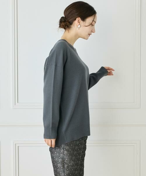 INED / イネド ニット・セーター | 《大きいサイズ》カシミヤ混Vネックチュニックニット《WEB限定カラー》 | 詳細15