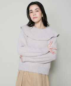 INED / イネド ニット・セーター | オフショルダー風グリッターニット