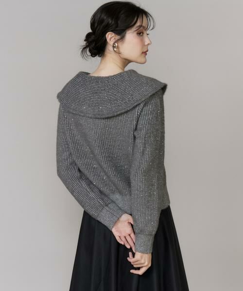 INED / イネド ニット・セーター | オフショルダー風グリッターニット | 詳細12