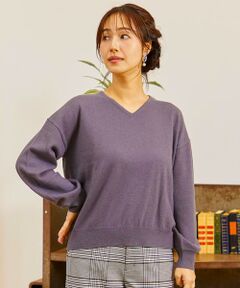 INED / イネド ニット・セーター | ウール100％Vネックニット