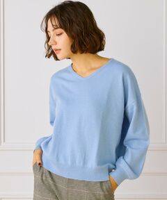 INED / イネド ニット・セーター | ウール100％Vネックニット