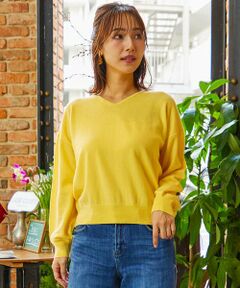 INED / イネド ニット・セーター | ウール100％Vネックニット