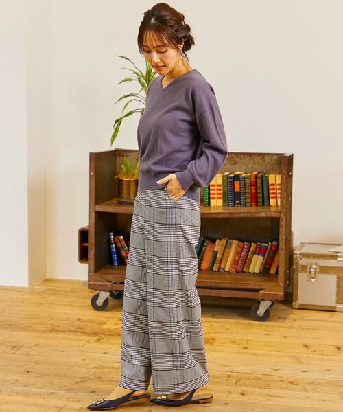 INED / イネド ニット・セーター | ウール100％Vネックニット | 詳細12