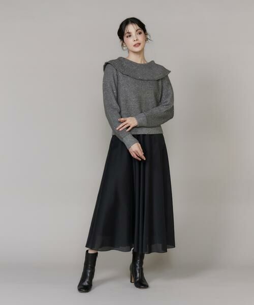 INED / イネド ニット・セーター | 《大きいサイズ》オフショルダー風グリッターニット | 詳細2