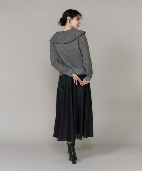 INED / イネド ニット・セーター | 《大きいサイズ》オフショルダー風グリッターニット | 詳細6
