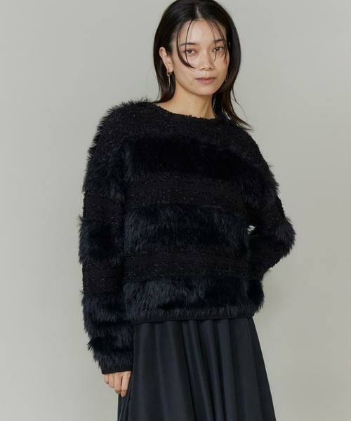 INED / イネド ニット・セーター | 《大きいサイズ》フェザーヤーンプルオーバー | 詳細1