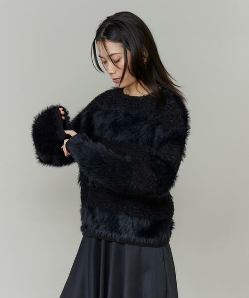 INED / イネド ニット・セーター | 《大きいサイズ》フェザーヤーンプルオーバー | 詳細10