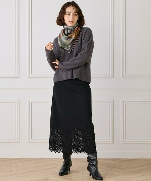 INED / イネド ロング・マキシ丈スカート | レースニットスカート | 詳細10