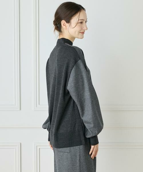 INED / イネド カットソー | 《大きいサイズ》圧縮スムースドッキングニットプルオーバー | 詳細6