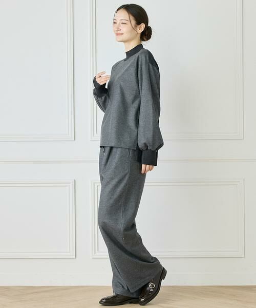 INED / イネド カットソー | 《大きいサイズ》圧縮スムースドッキングニットプルオーバー | 詳細8