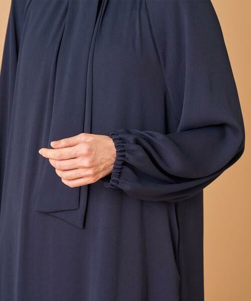 INED / イネド ミニ丈・ひざ丈ワンピース | 《大きいサイズ》ボウタイワンピース | 詳細11