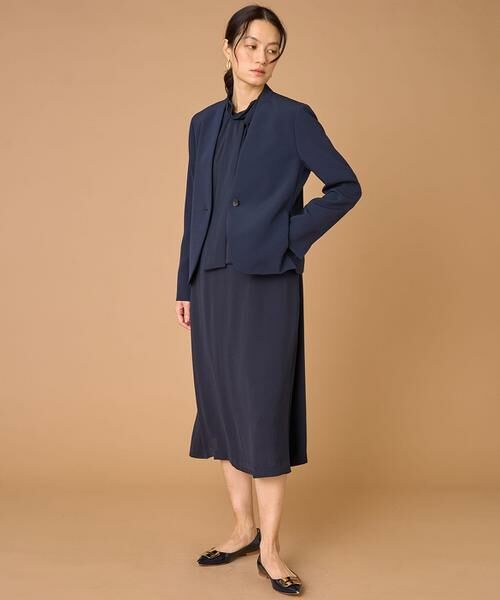 INED / イネド ミニ丈・ひざ丈ワンピース | 《大きいサイズ》ボウタイワンピース | 詳細7