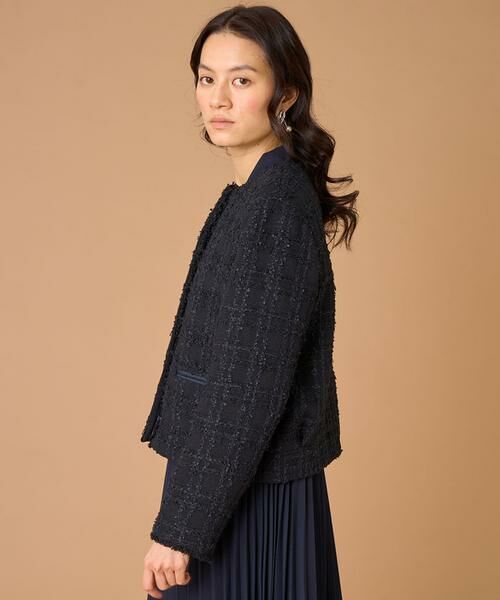 INED / イネド ノーカラージャケット | ノーカラーツイードジャケット《LINTON》 | 詳細11