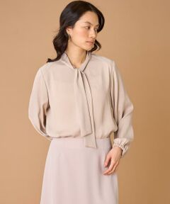 INED / イネド シャツ・ブラウス | 《大きいサイズ》ボウタイブラウス