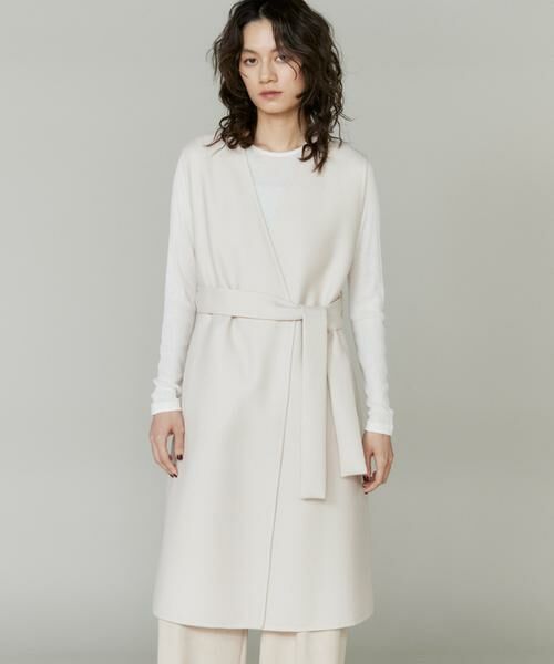 INED / イネド ベスト | 《大きいサイズ》オーバージレ（アイボリー2）