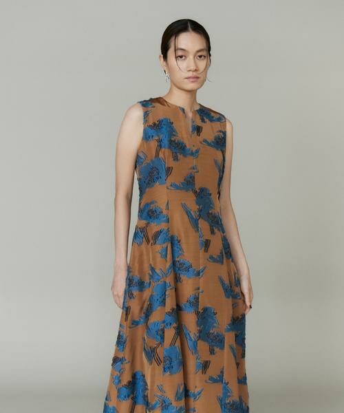 INED / イネド ミニ丈・ひざ丈ワンピース | 花柄ジャガードワンピース | 詳細6
